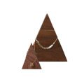 Pyramid triangle solid wood jewelry display stand